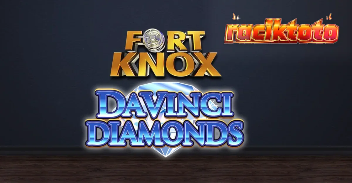 Tampilan visual slot Fort Knox Da Vinci Diamonds dengan elemen seni Renaisans dan brankas emas.